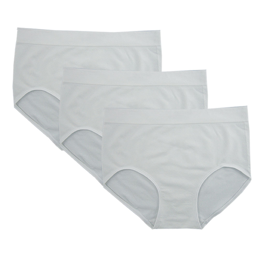 5 x Womens Bonds Seamless Midi Cotton Ladies Underwear Cream/Beige Stripes  Cotton/Elastane/Nylon - Cream With Beige Stripes