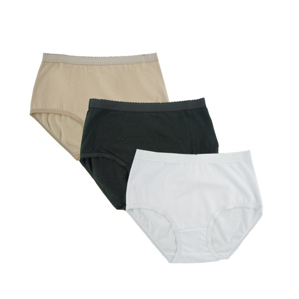 Cotton Panties for Ladies Full Brief / Plus Size - 3 pk #478X - Plus ...