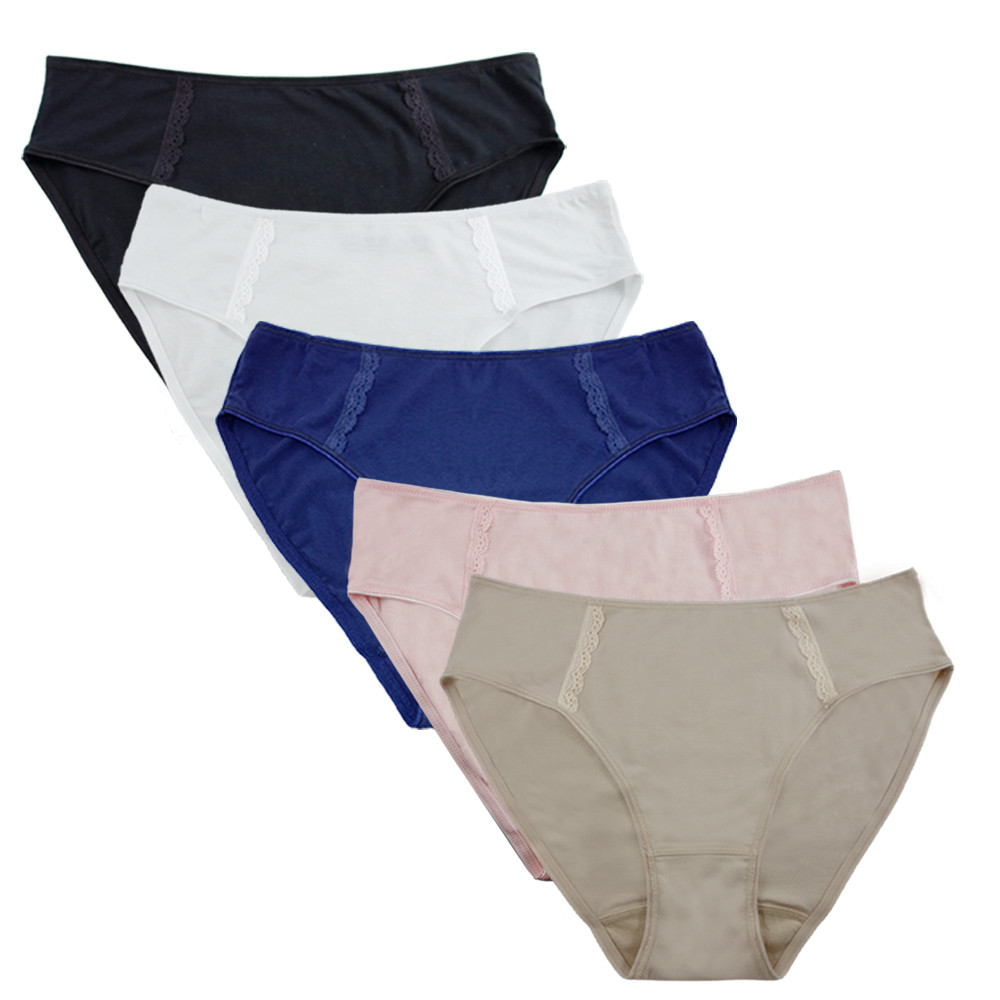 Women's Cotton Modal High-Leg Brief Underwear in Light Pink Nude