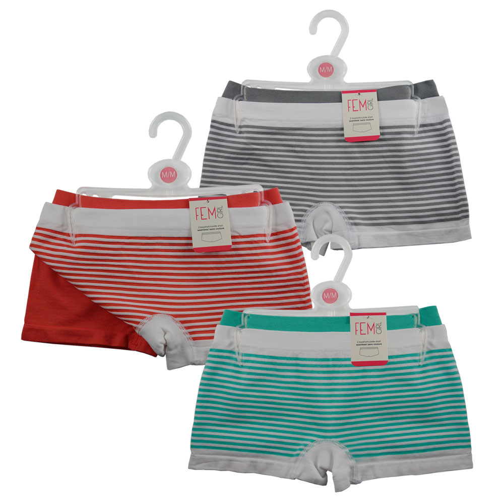 Girl Seamless Panties Boy Shorts - 4 pack #809
