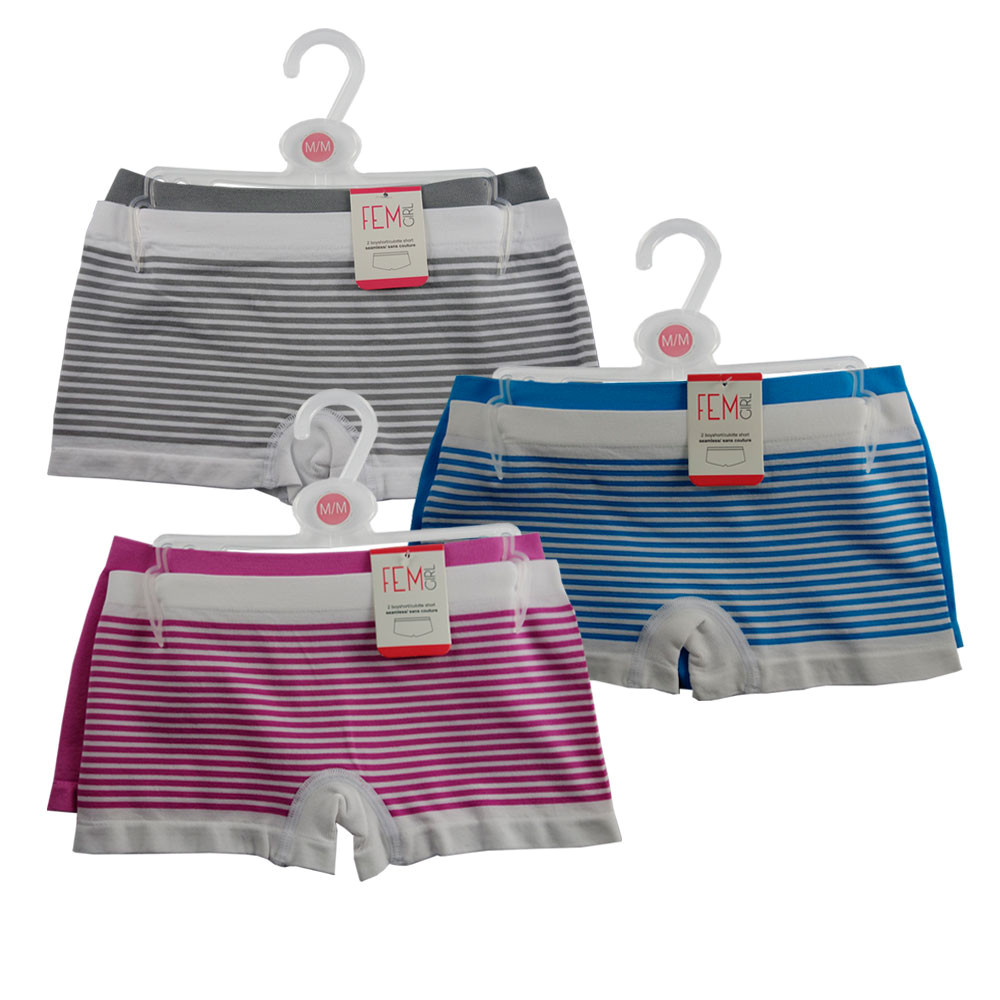 Girl Seamless Panties Boy Shorts - 4 pack #809 - Girls