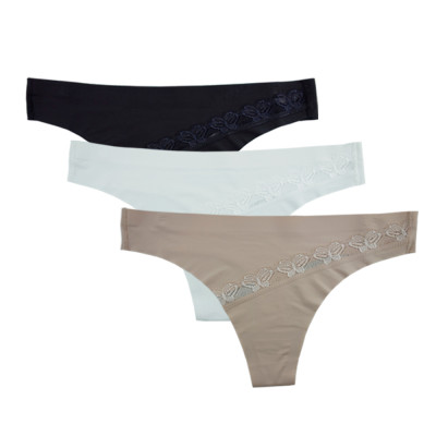 Microfiber Hipster Panty with Lace Insert - 3 pk #584 - Laser Cut